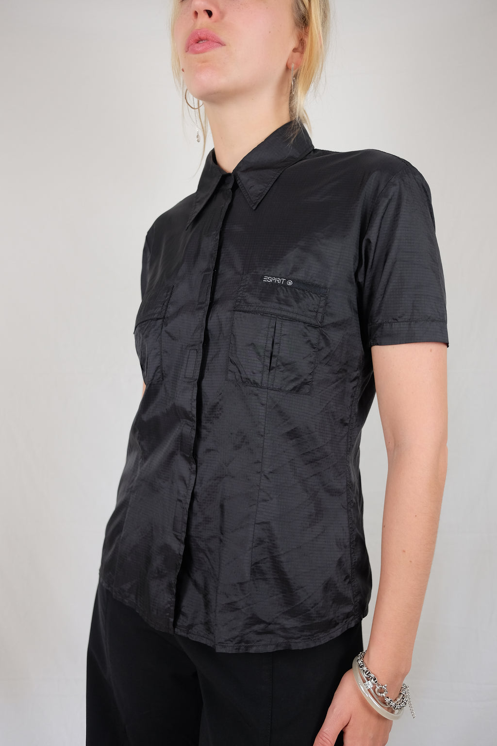 black shiny Esprit shirt