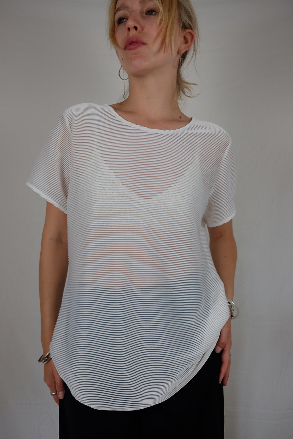 ribbed Xandres blouse