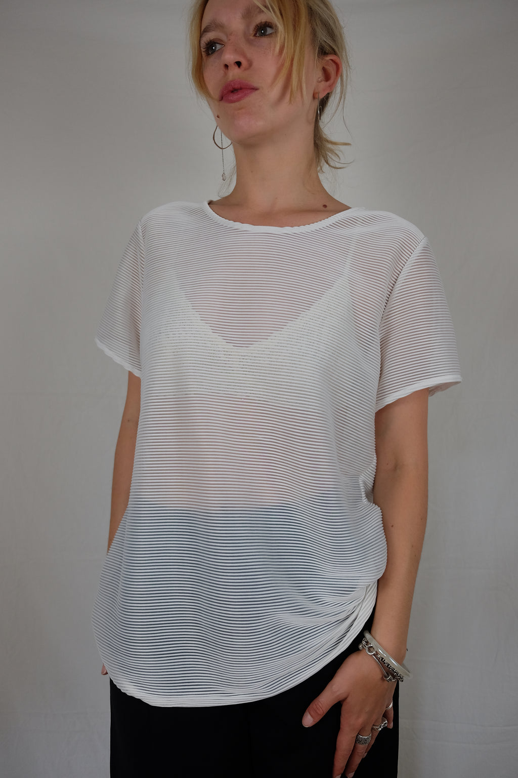 ribbed Xandres blouse