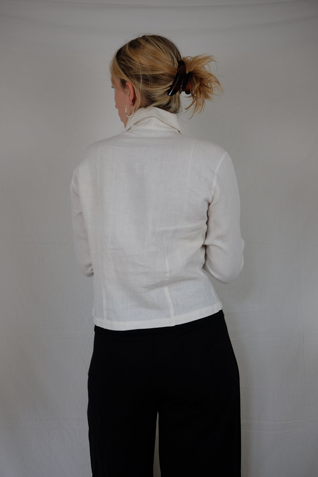 white button-up Olivier Strelli blouse