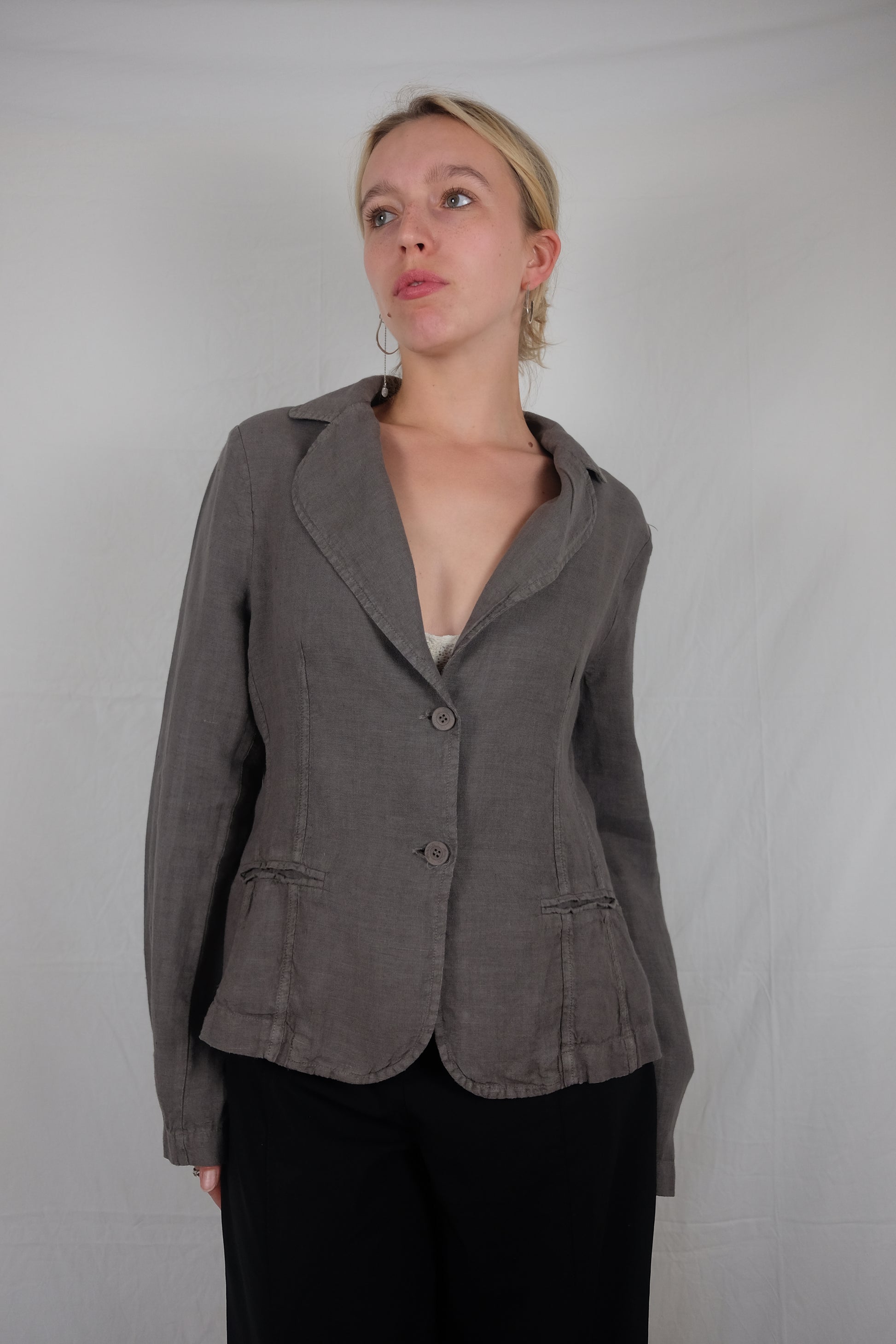 light brown linen Melvin vest