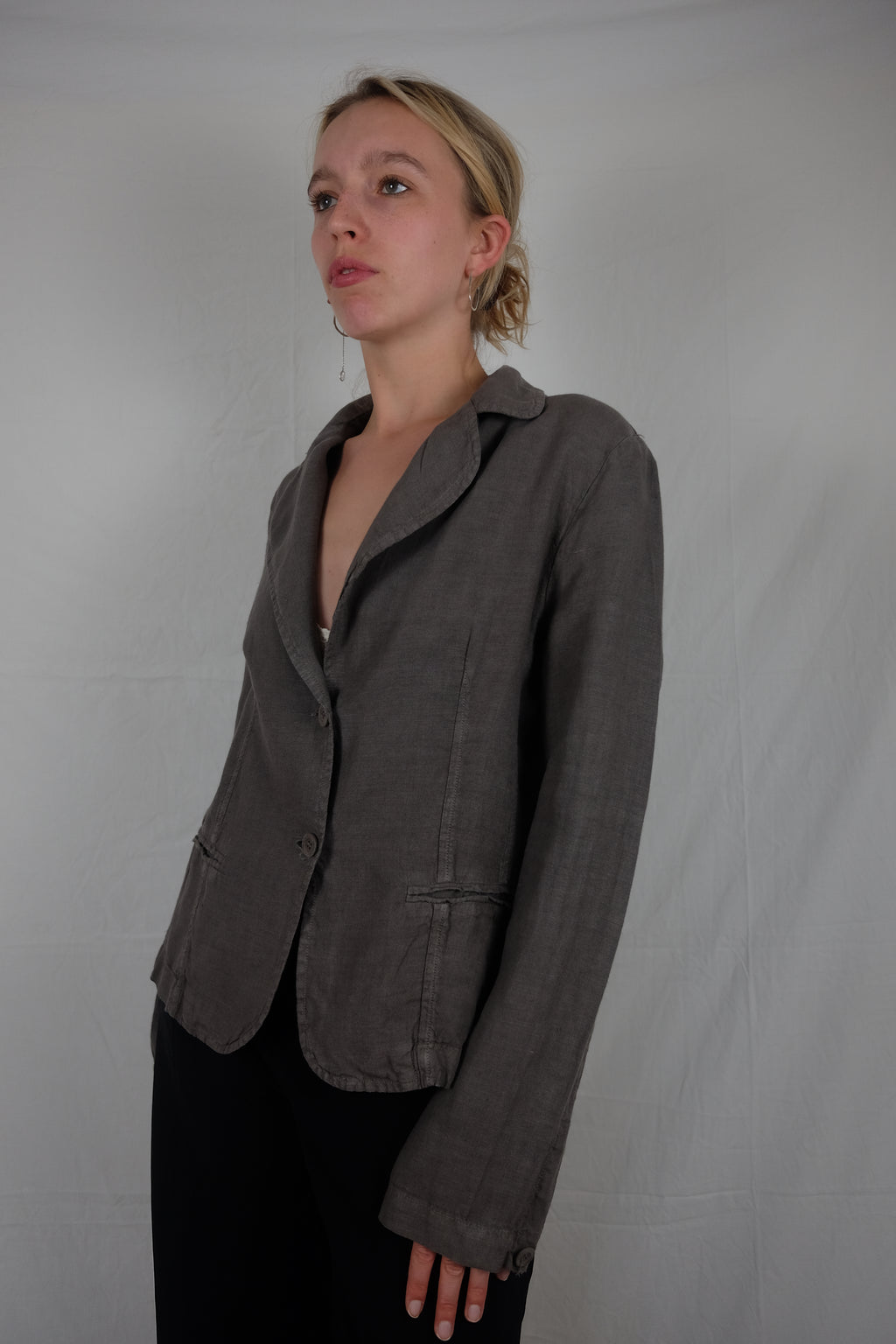 light brown linen Melvin vest