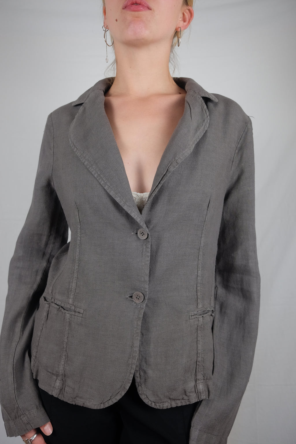 light brown linen Melvin vest
