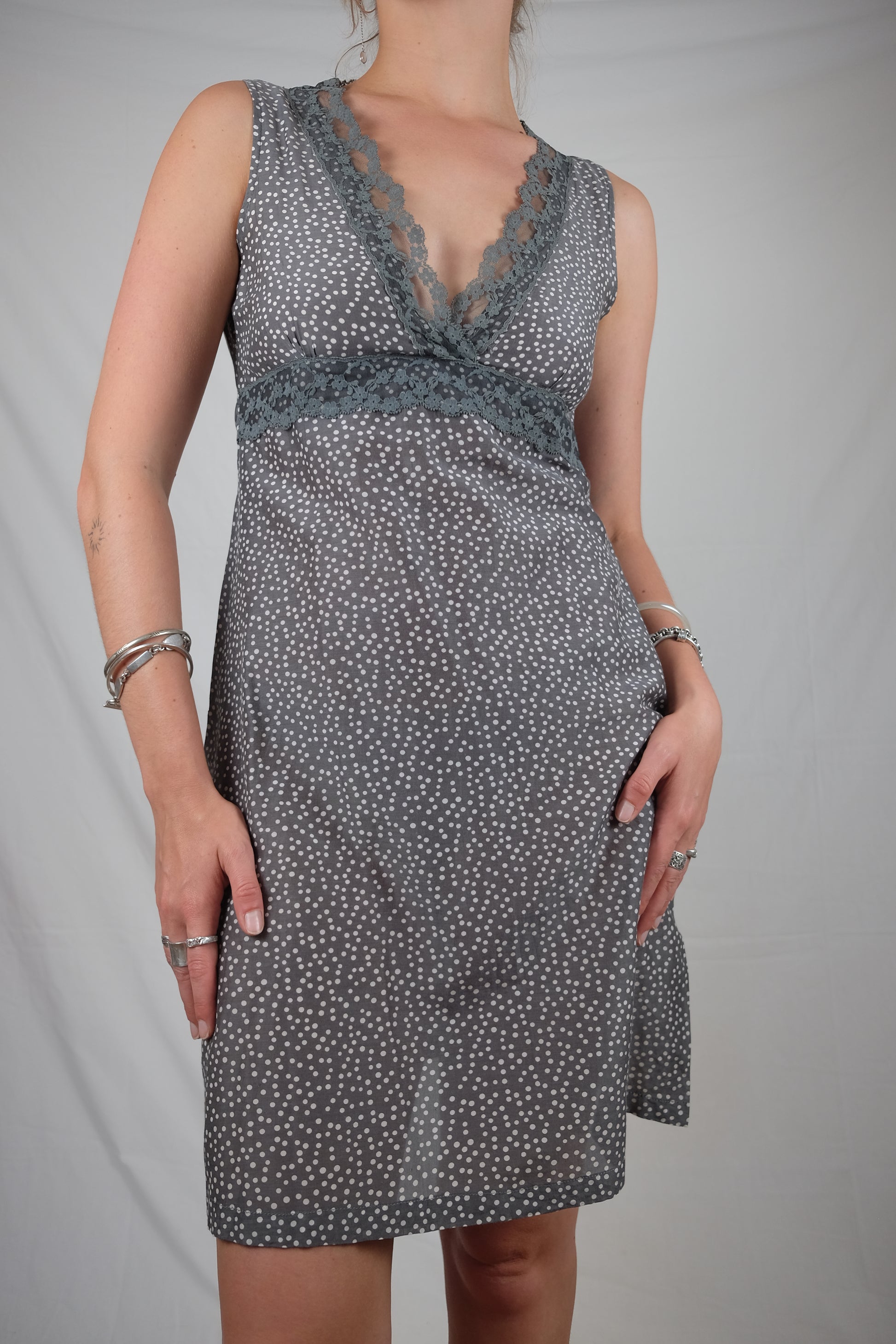 grey polka dot Avoca anthology dress