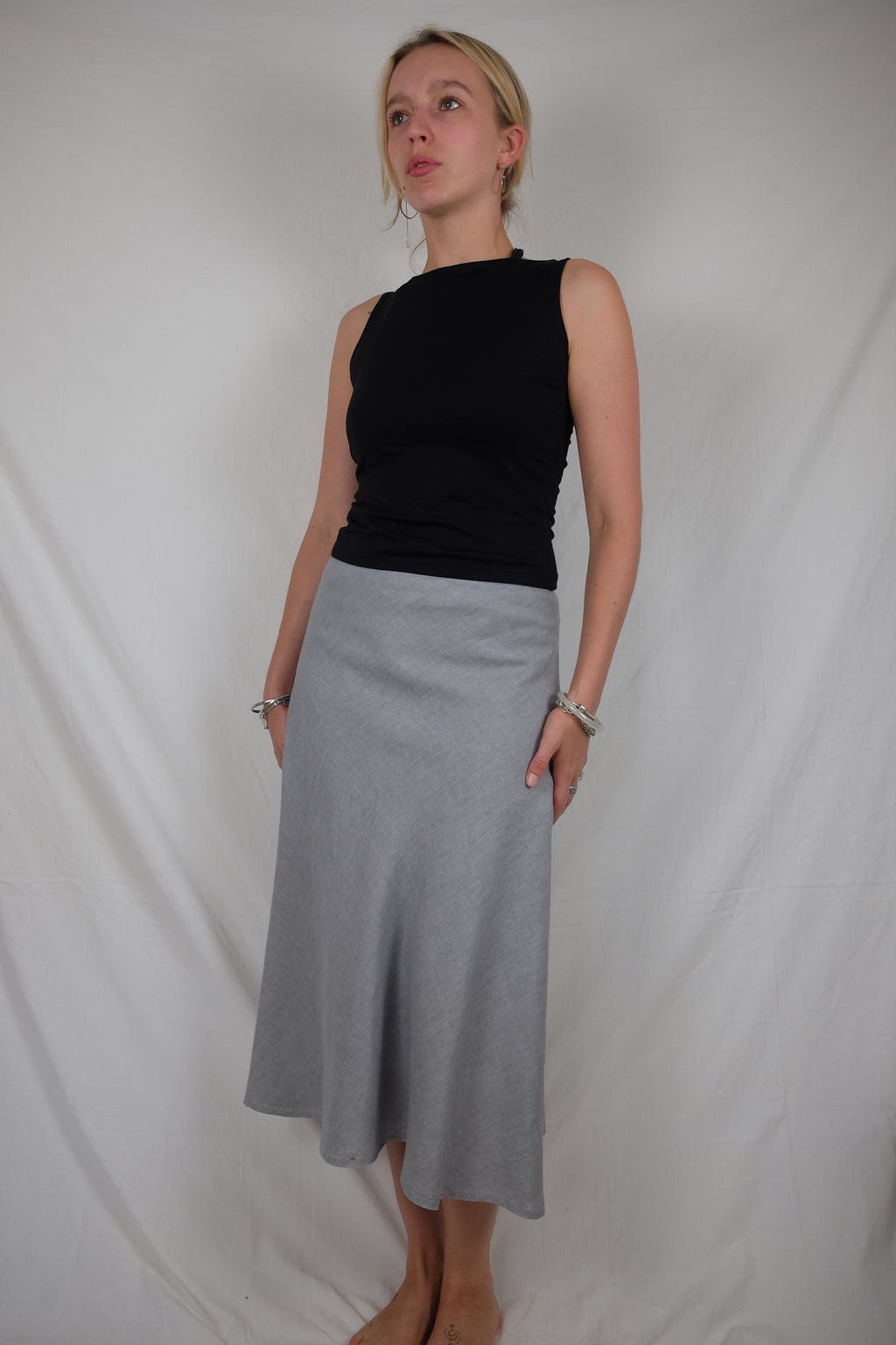 grey Rue blanche midi skirt