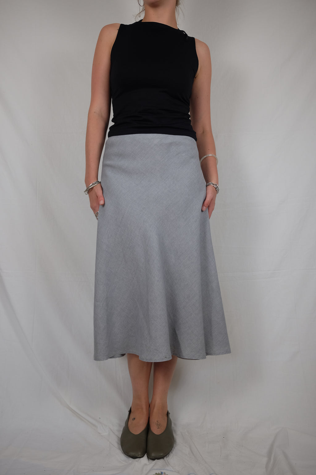 grey Rue blanche midi skirt