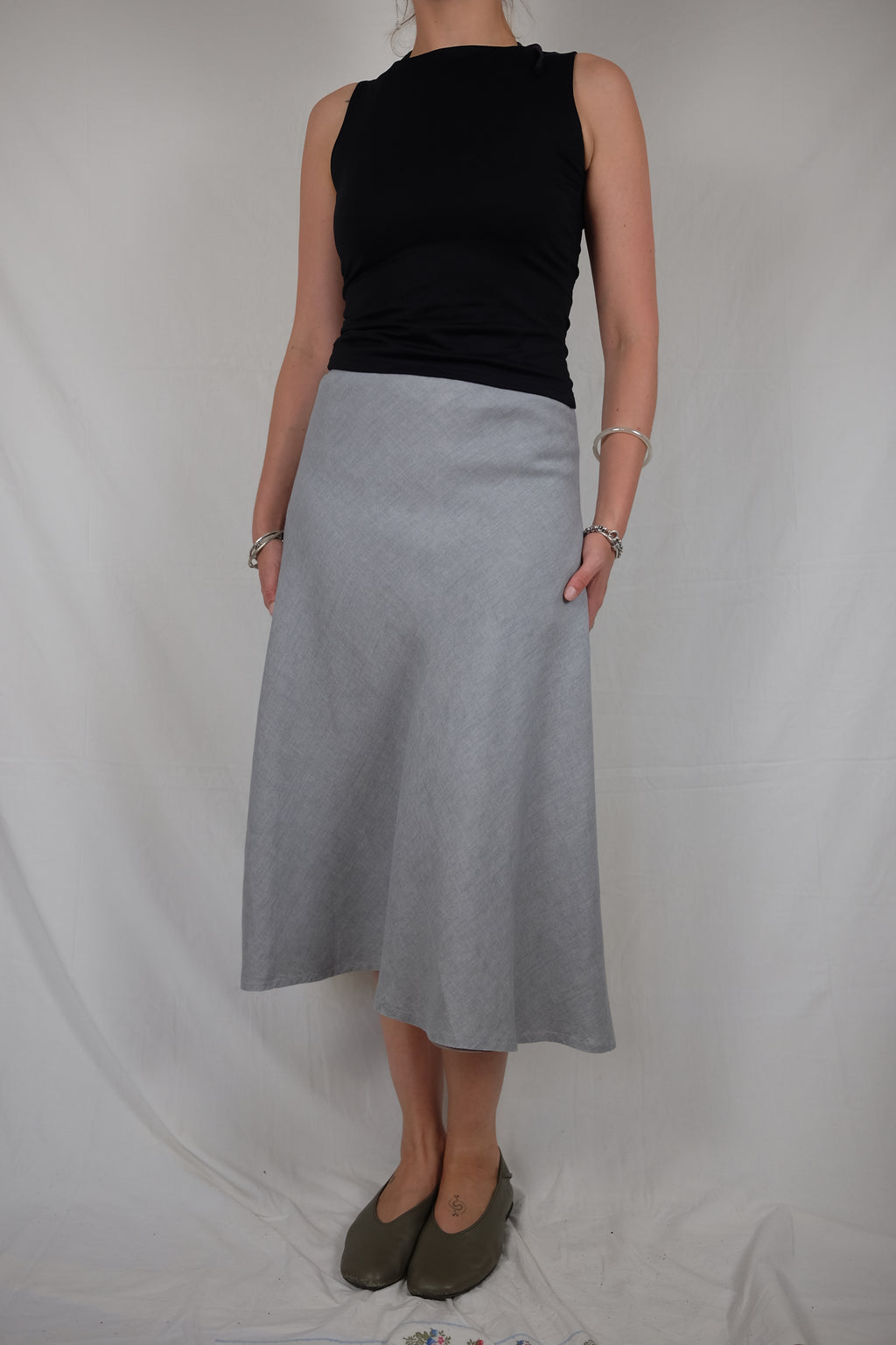 grey Rue blanche midi skirt