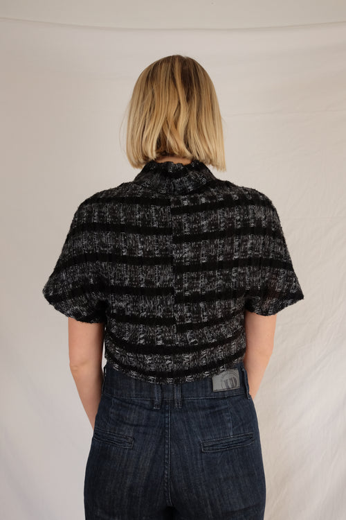 black cropped sweater