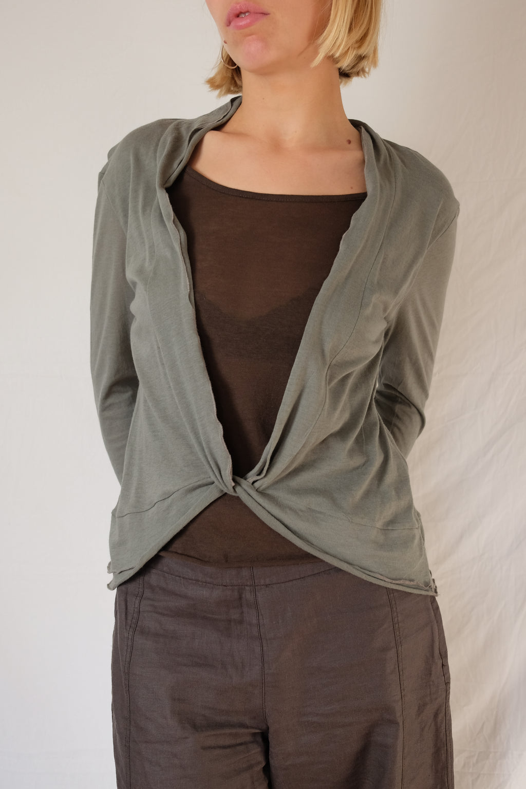 green and brown Wax longsleeve