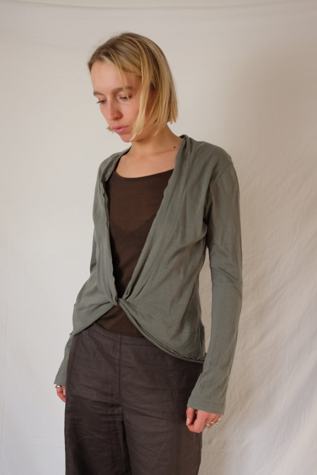 green and brown Wax longsleeve