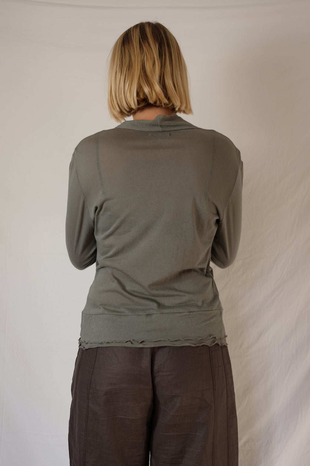 green and brown Wax longsleeve