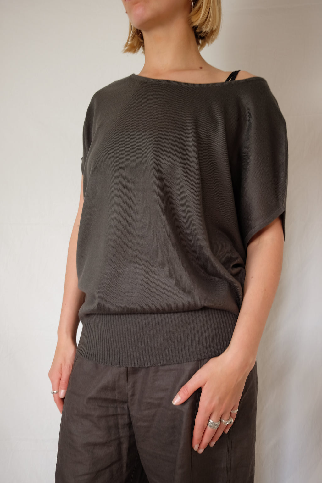 brown flowy Blue Bonheur shirt
