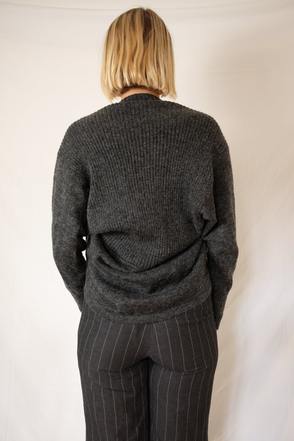 wool grey cropped Cora Kemperman sweater