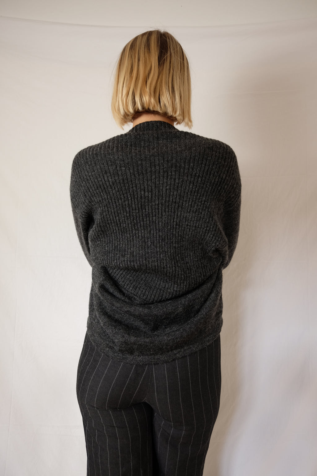 wool grey cropped Cora Kemperman sweater