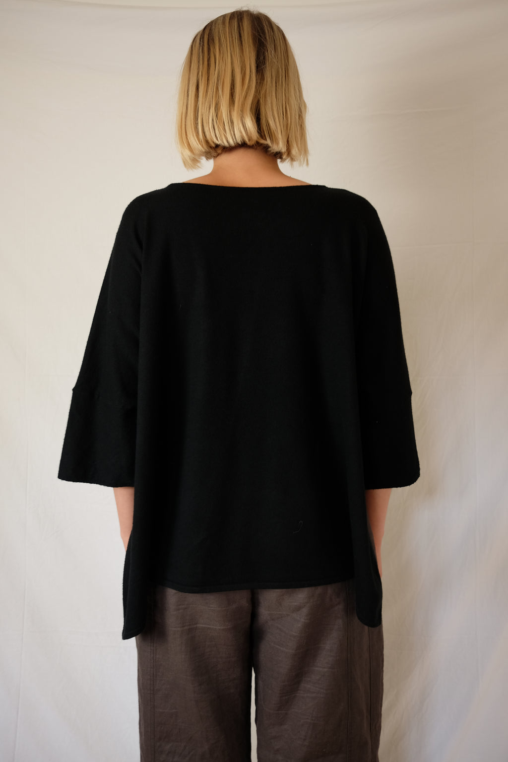 black flowy shirt