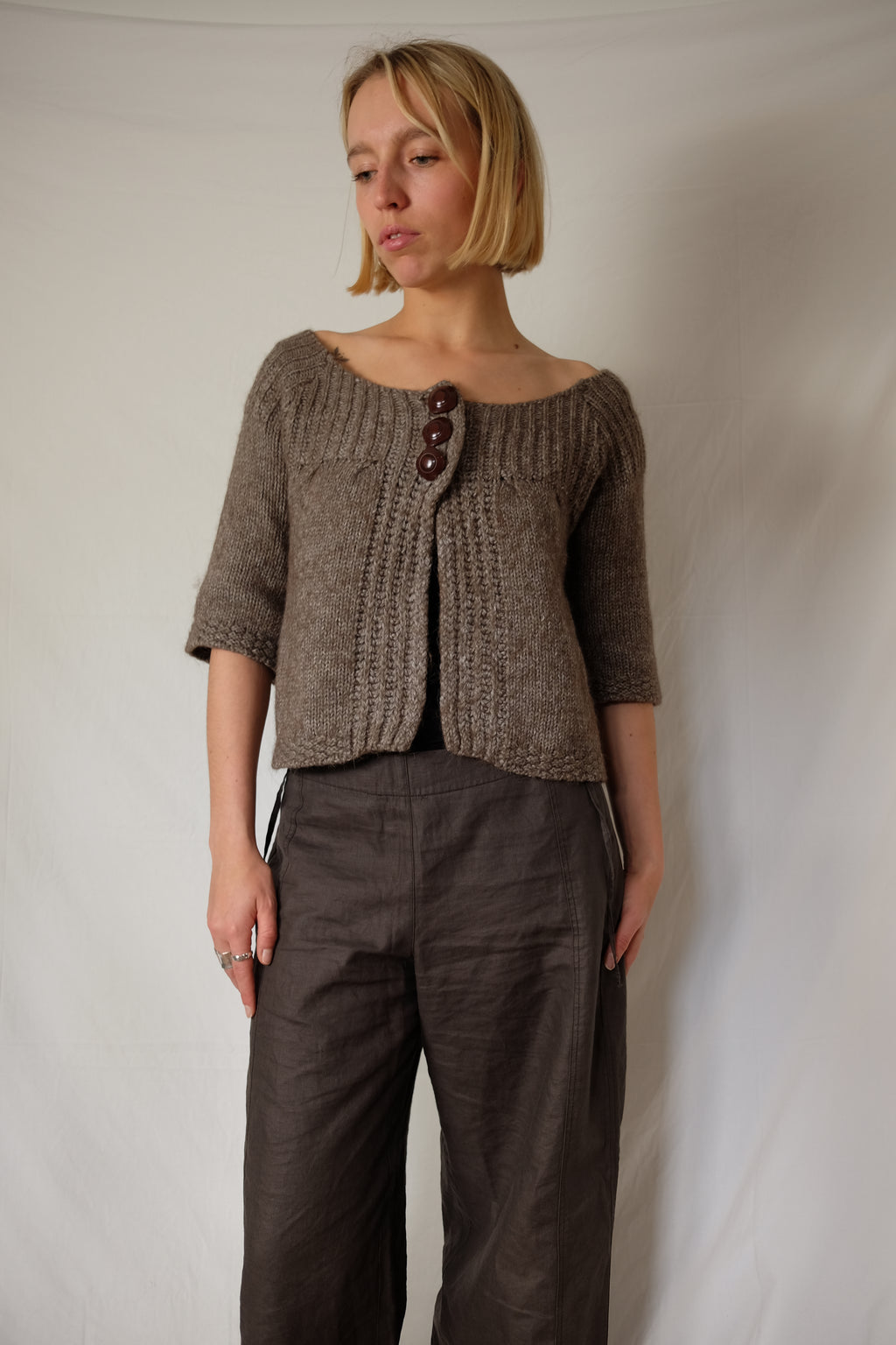 brown La Fée Maraboutée wool sweater