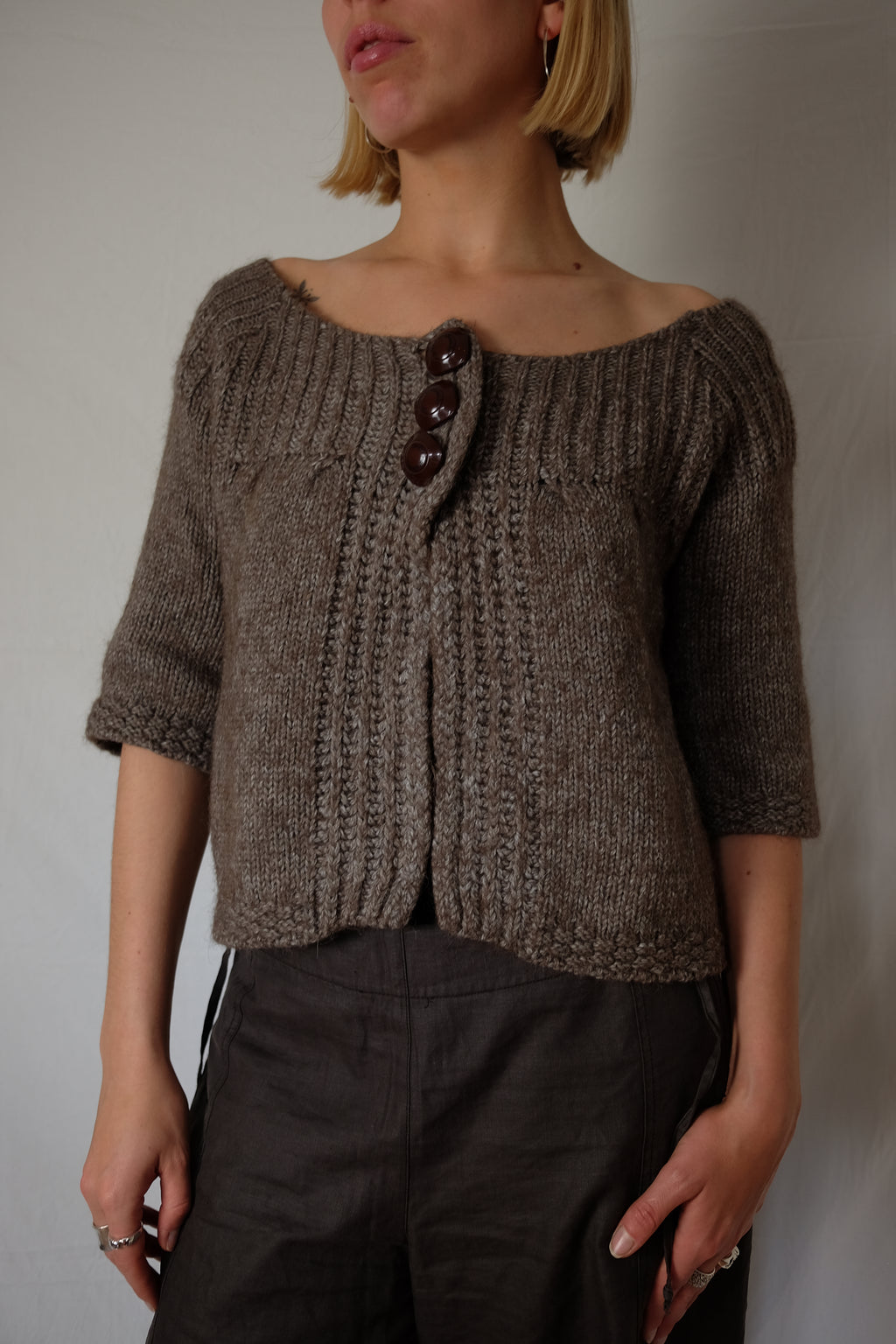 brown La Fée Maraboutée wool sweater