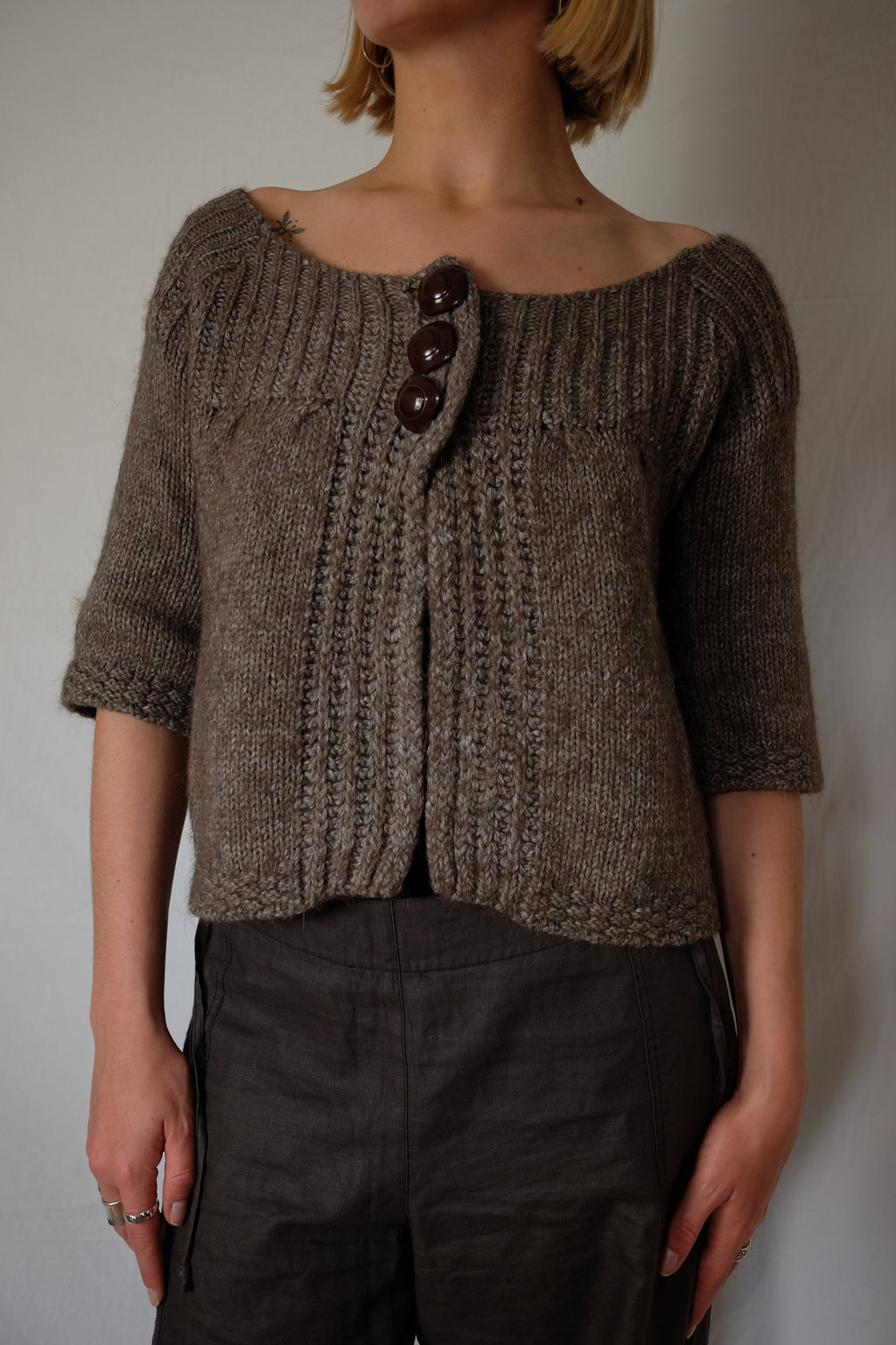 brown La Fée Maraboutée wool sweater