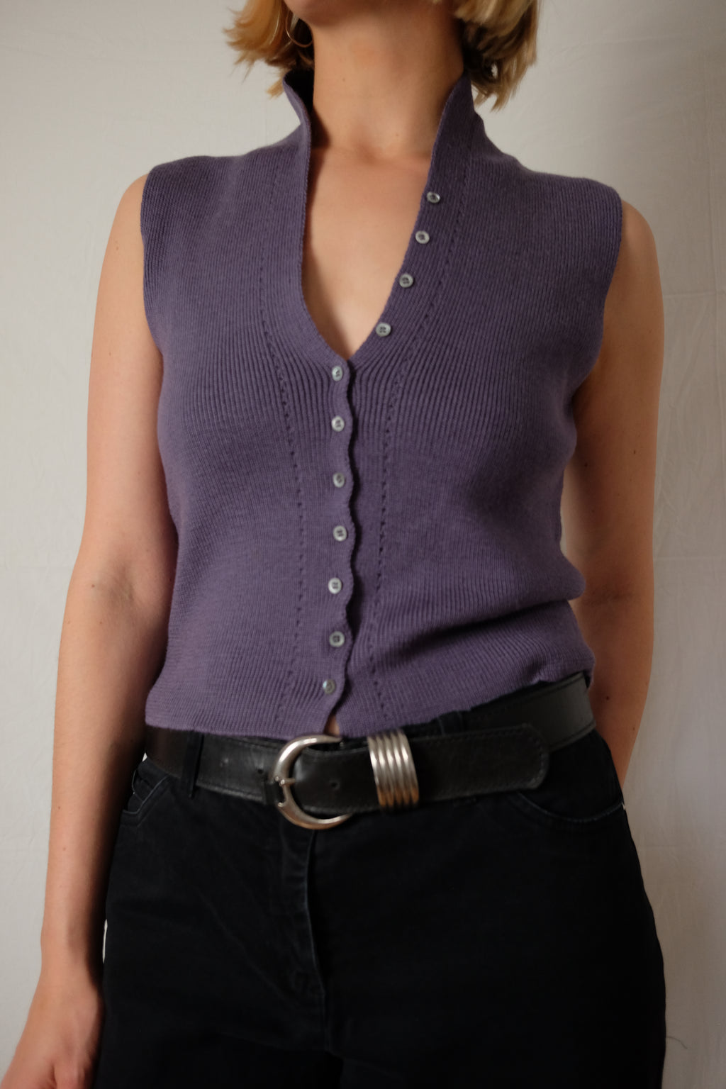 light purple Isabelle Baines sweater top