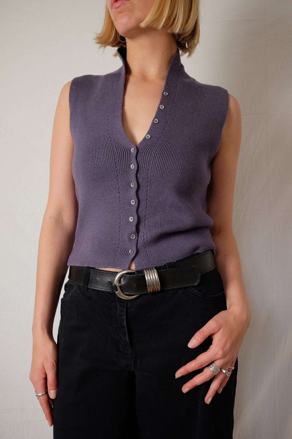 light purple Isabelle Baines sweater top
