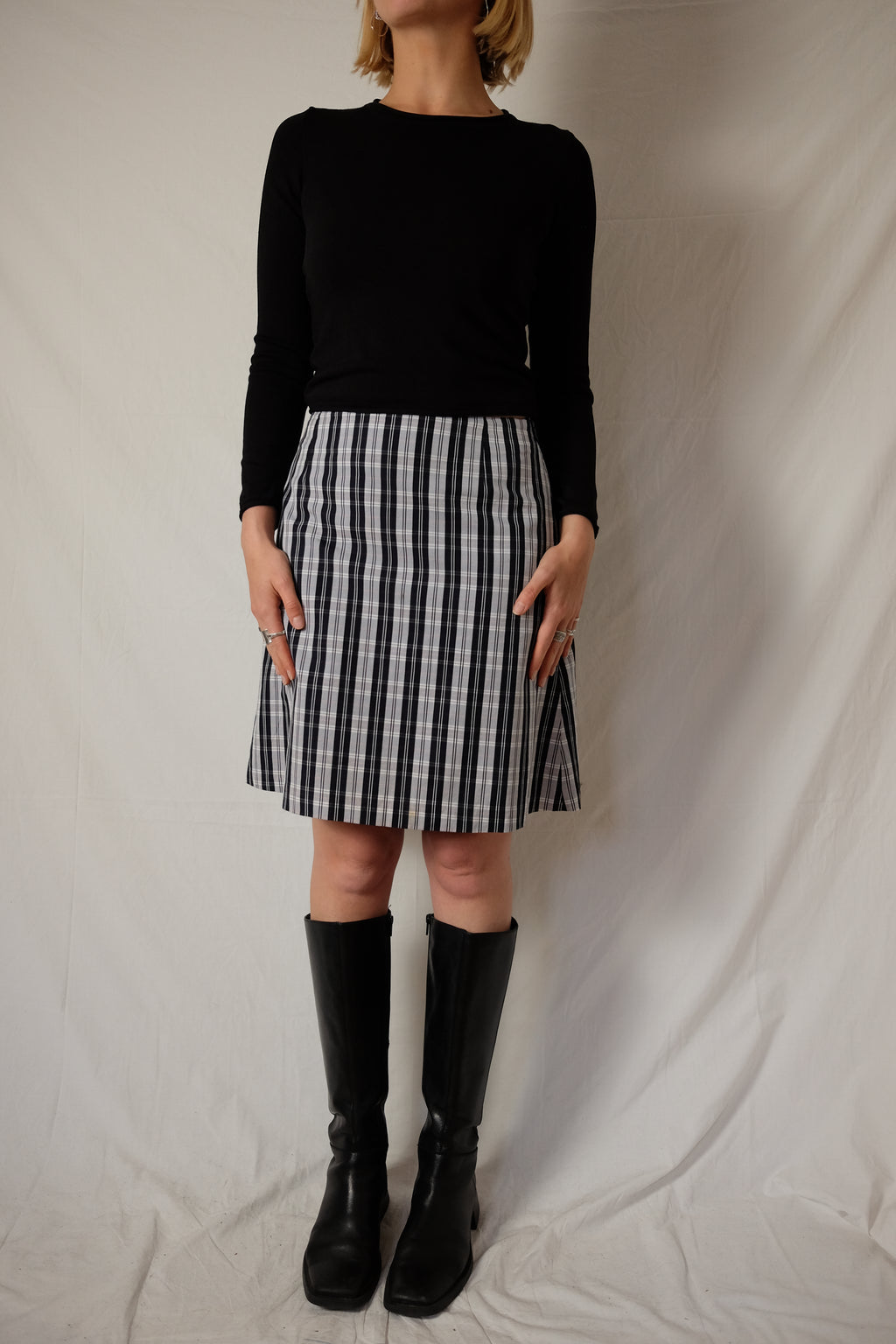 plaid A.P.C. midi skirt