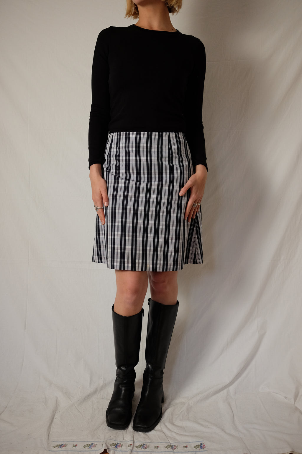plaid A.P.C. midi skirt