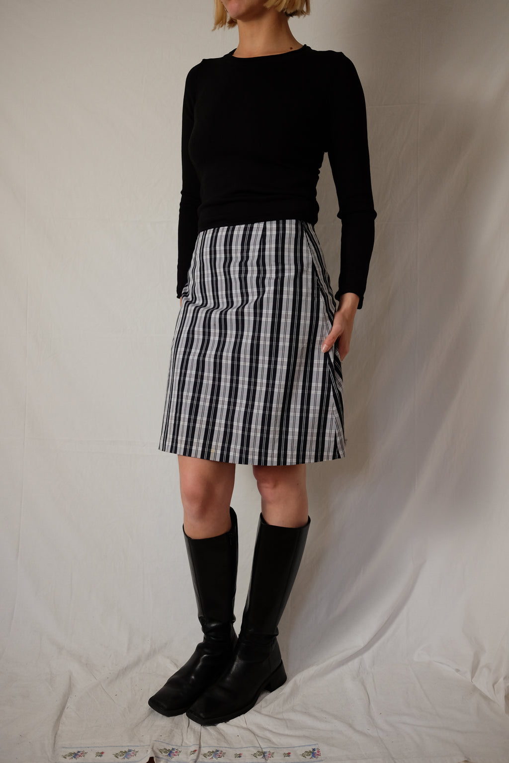 plaid A.P.C. midi skirt