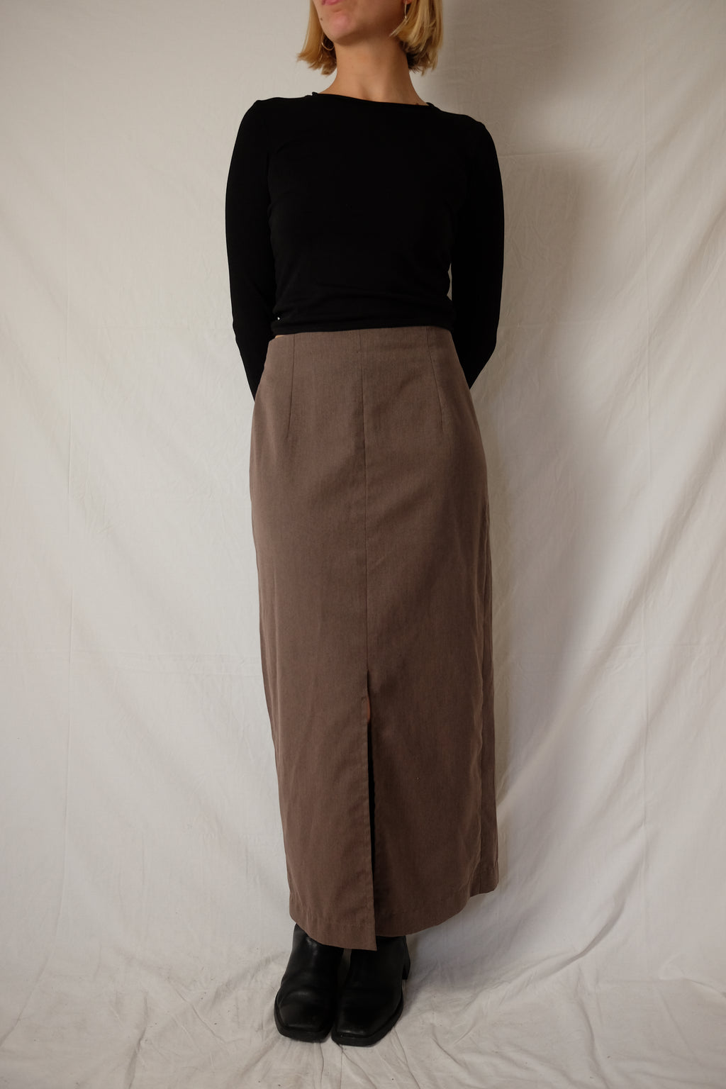 long brown Part Two skirt