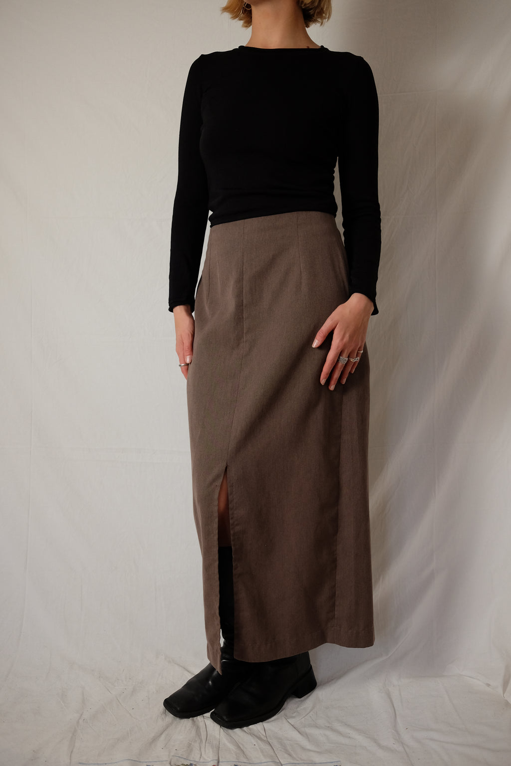 long brown Part Two skirt