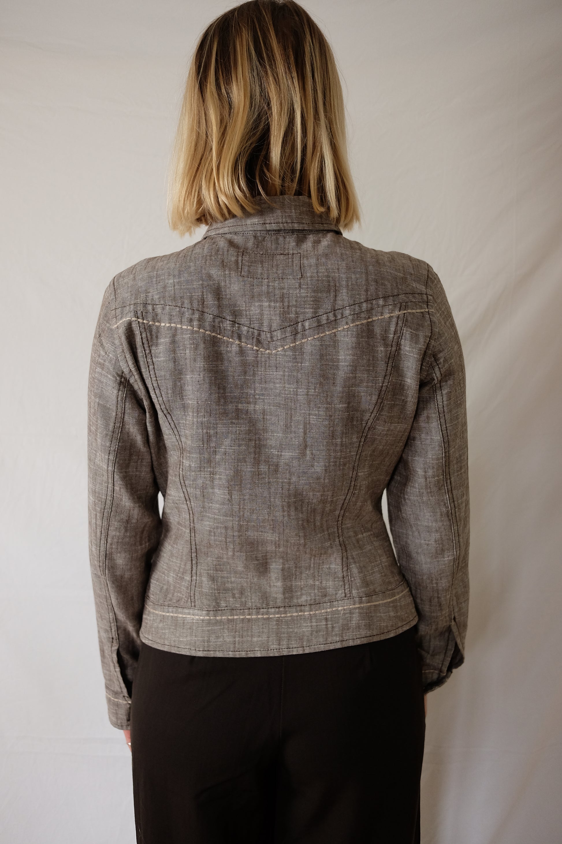 brown Mexx linen vest