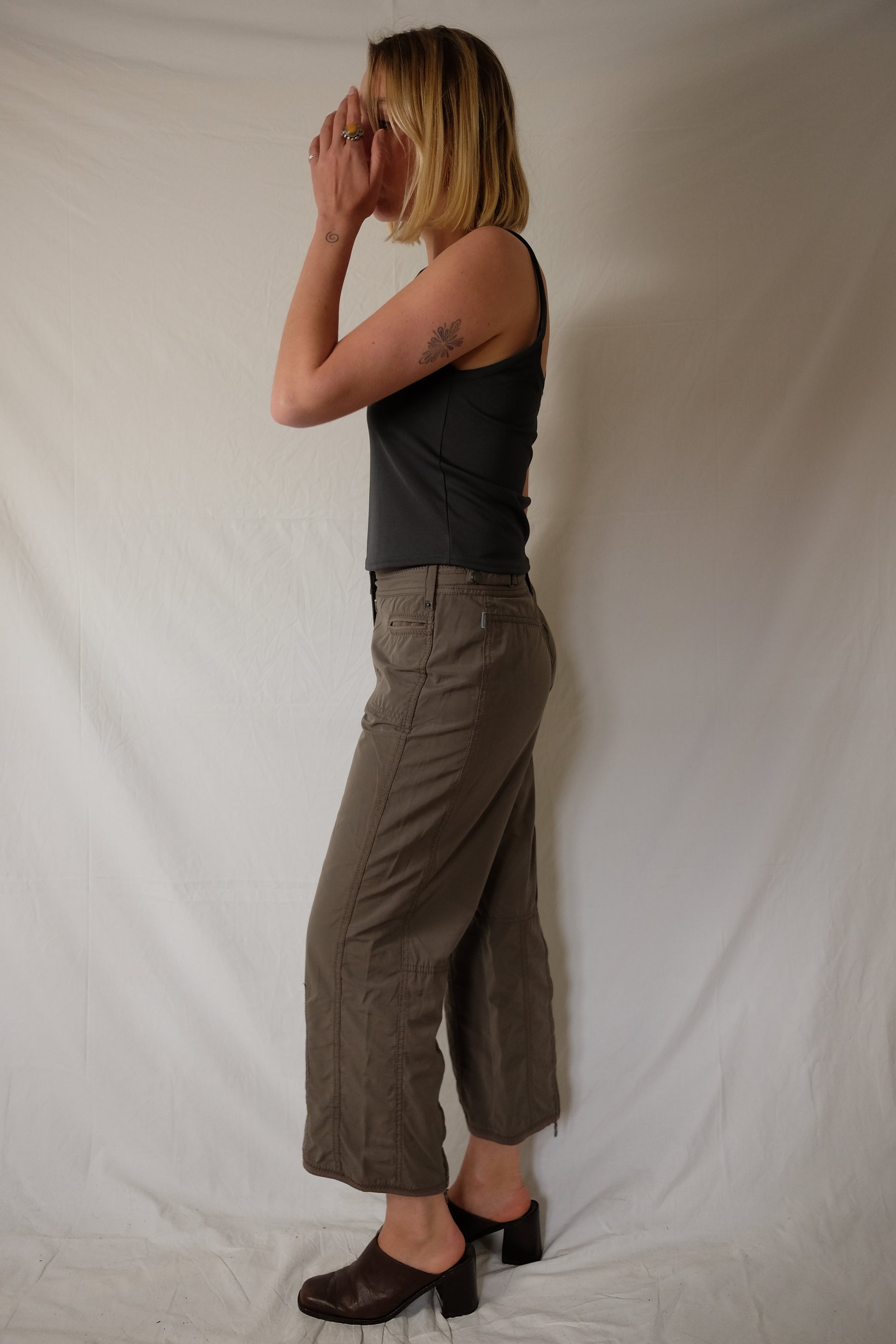 khaki/brown Sandwich 7/8 pants