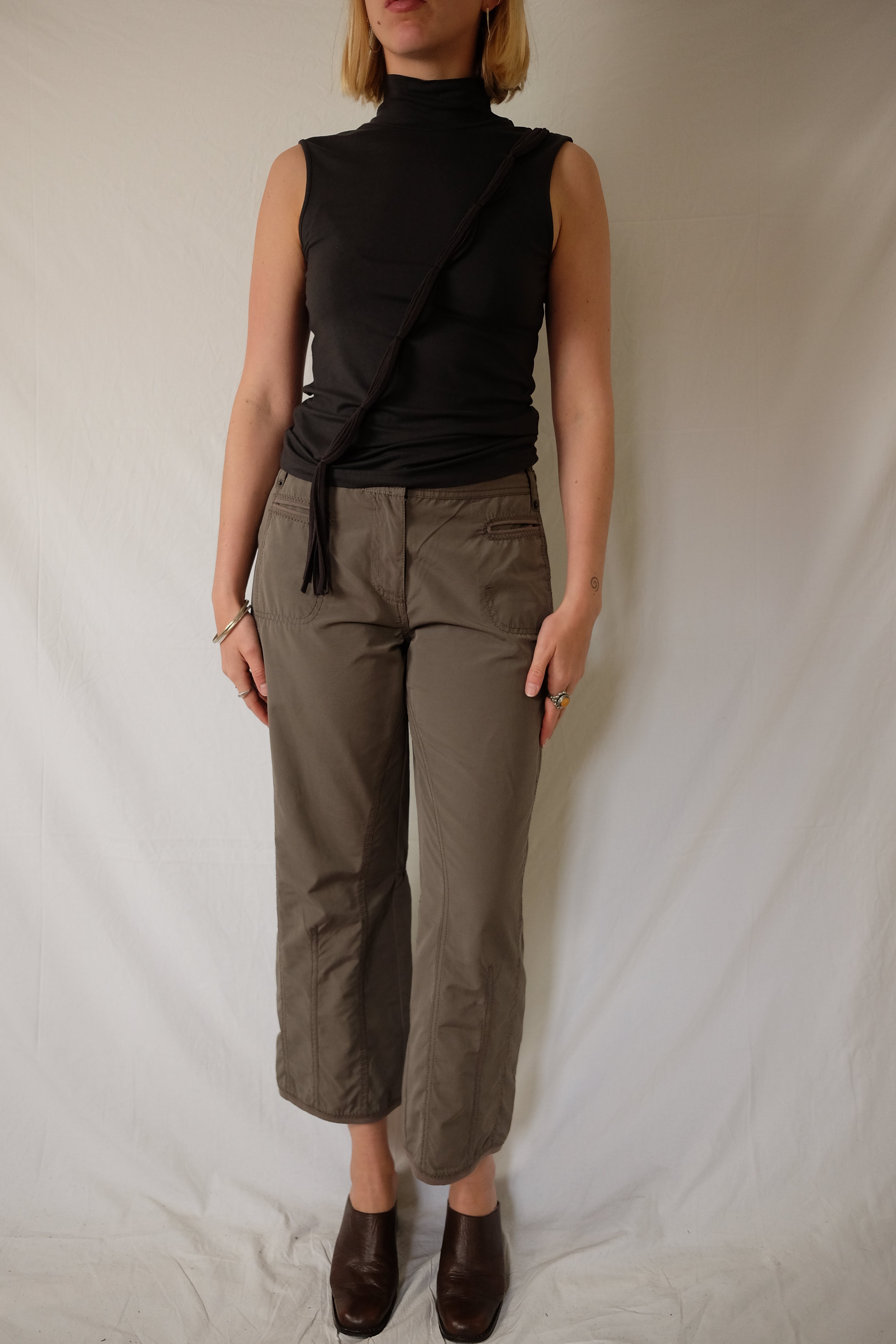 khaki/brown Sandwich 7/8 pants