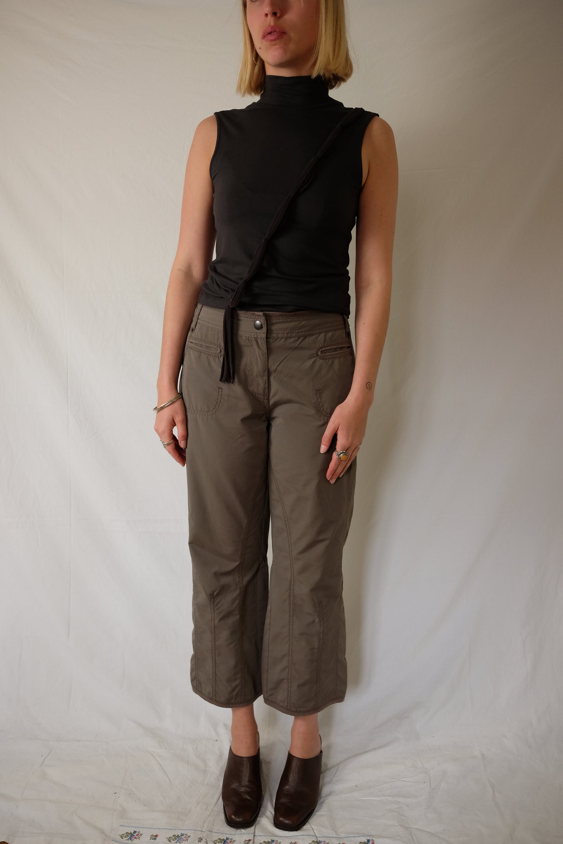 khaki/brown Sandwich 7/8 pants