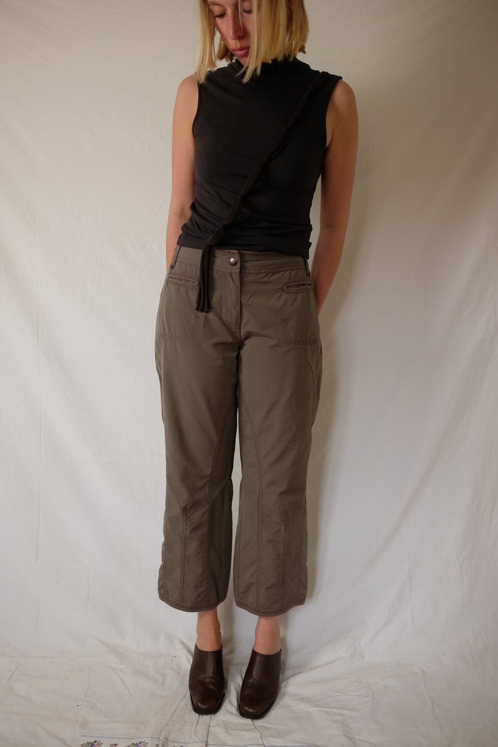 khaki/brown Sandwich 7/8 pants